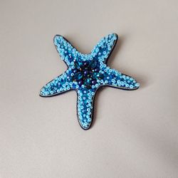 Star brooch, starfish pin, summer brooch for woman,gift for girlfriend jewelry