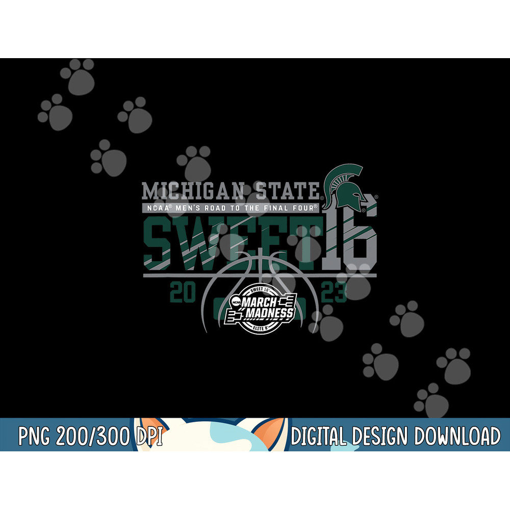 Michigan State Spartans Sweet 16 2023 Basketball White png, sublimation copy.jpg