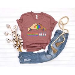 unisex proud ally shirt for lgbtq love is love tee lesbian pride tee colorful lgbtq shirt equality shirt support lgbt fa