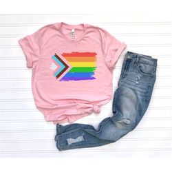 colorful flag lgbtq shirt for lgbtq love tee pride celebration gift support lgbt family shirt lesbian pride tee unisex e