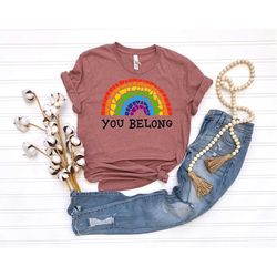 rainbow pride shirt, colorful lgbt shirt, pride month shirt, rainbow shirts for allies, gift for lgbtq, pride rainbow sh