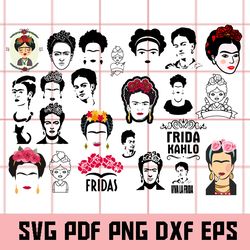 frida svg, frida clipart, frida digital clipart, frida png, frida eps, frida dxf, frida pdf, frida digital scrapbookfile