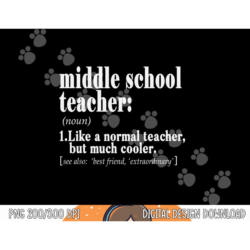 Middle School Teacher Definition T Shirt Teacher Team Gift png, sublimation copy.jpg