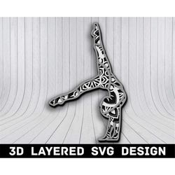 3d mandala gymnastic svg file, gymnastic mandala svg files, mandala multilayers 3d laser cut, gymnastic mandala svg file