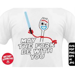 forky svg toy story star wars svg , cut file layered by color