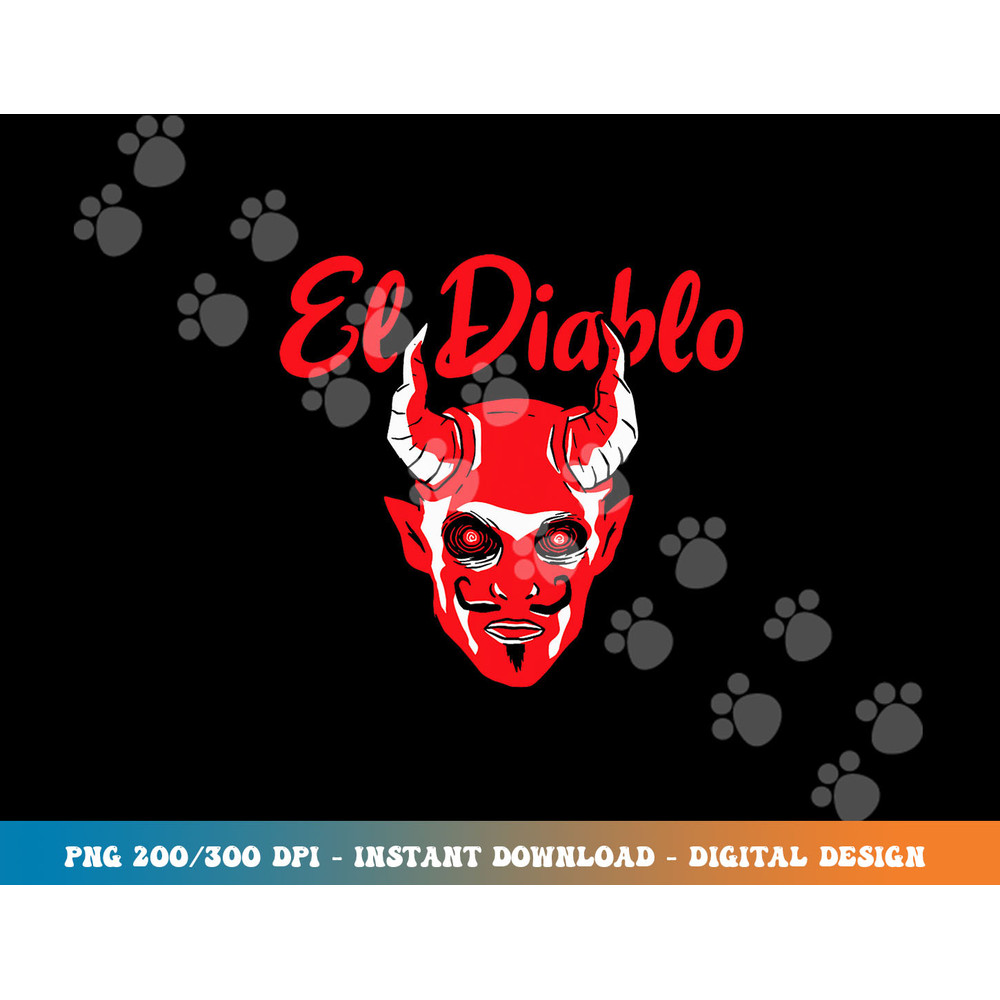 El Diablo Spanish Devil With Wings Spooky Halloween Lucifer  png,sublimation copy.jpg