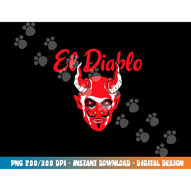 El Diablo Spanish Devil With Wings Spooky Halloween Lucifer png,sublimation copy.jpg