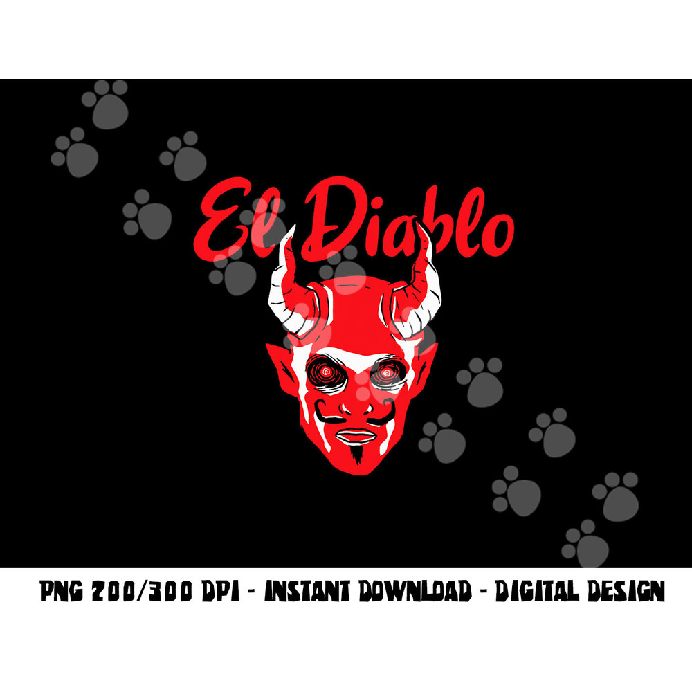 El Diablo Spanish Devil With Wings Spooky Halloween Lucifer png,sublimation copy.jpg