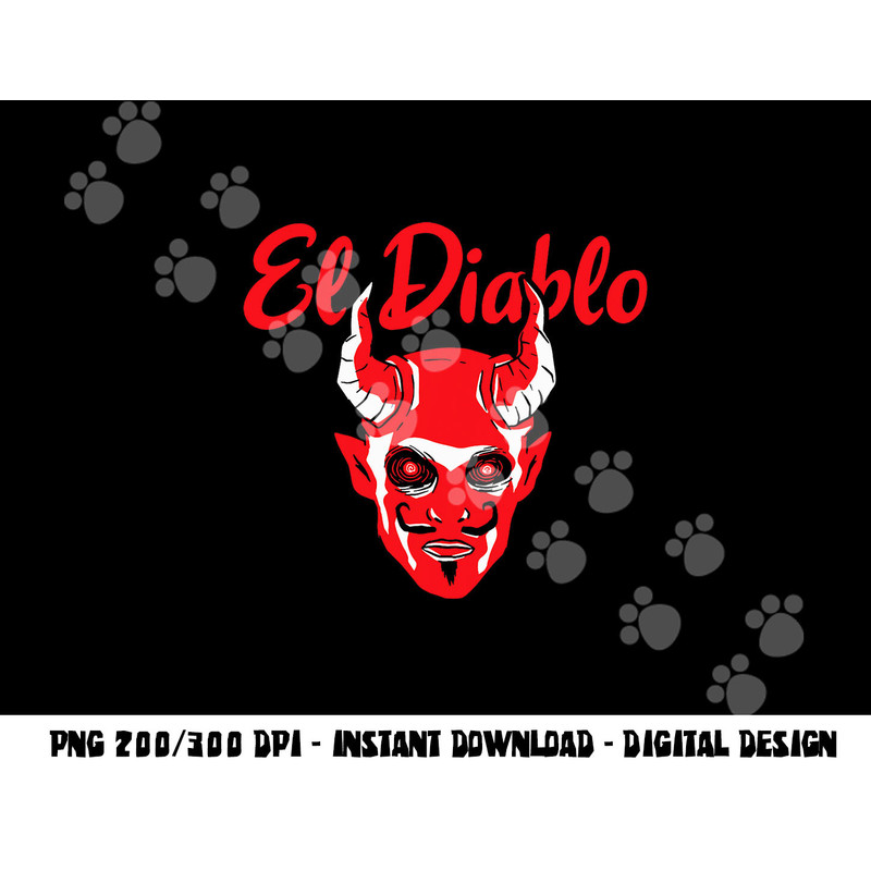 El Diablo Spanish Devil With Wings Spooky Halloween Lucifer png,sublimation copy.jpg