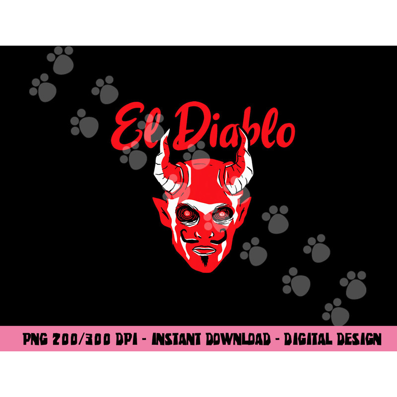 El Diablo Spanish Devil With Wings Spooky Halloween Lucifer png,sublimation copy.jpg