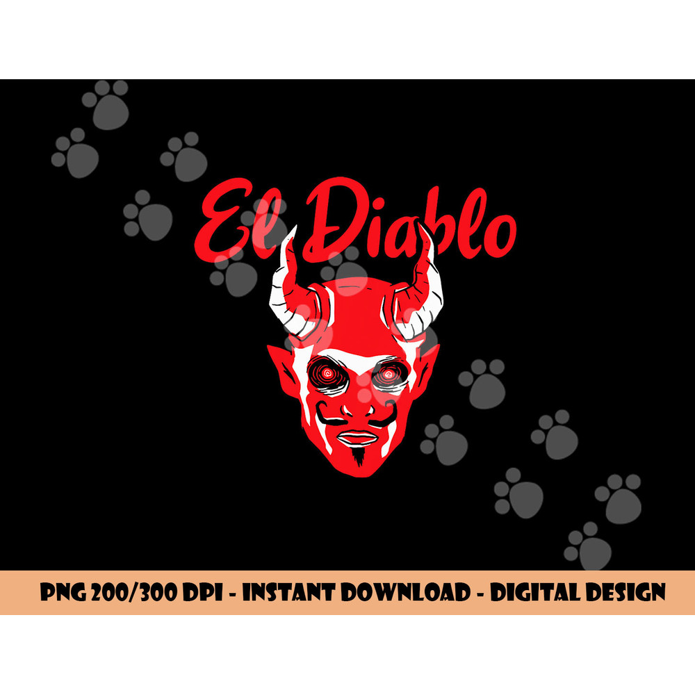 El Diablo Spanish Devil With Wings Spooky Halloween Lucifer png,sublimation copy.jpg