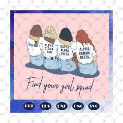 find your girl squad, kappa delta svg, alpha kappa alpha, kappa kappa gamma, vintage kappa svg, kappa alpha theta, files