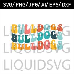 bulldogs svg bulldogs wavy stacked svg bulldogs mascot svg team mascot svg school spirit svg bulldogs file team mascot s