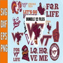 Bundle 18 Files Virginia Tech Hokies Football Team svg,Virginia Tech Hokies Svg, N C A A Teams svg, N C A A Svg, Png, Dx