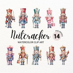 christmas nutcracker png | watercolor clipart bundle | junk journal | christmas digital planner | collage images | digit