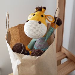 Crochet Giraffe Toy, Safari Animal, Amigurumi Big Giraffe, Giraffe Lover Gift