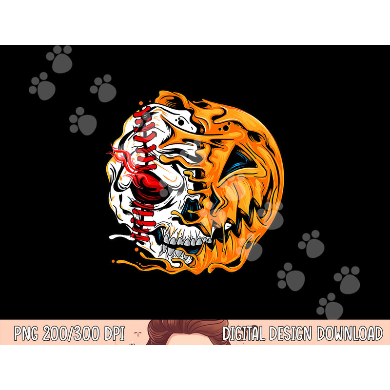Baseball Player Halloween Pumpkin Skeleton, Skull Kids Teens png,sublimation copy.jpg