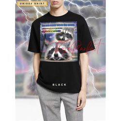 you can never cross the ocean t-shirt - opposum meme, raccoon eating trash, cute trash panda shirt, funny trash raccoon,