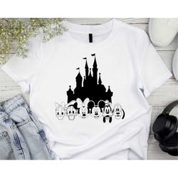 Mickey and Friends with Castle Svg, Magic Kingdom shirt,  Png, Dxf, Eps, Cutting machines, Print, Sublimation