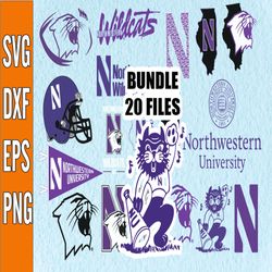 Bundle 20 Files Northwestern Wildcats Football Team svg, Northwestern Wildcats svg, N C A A Teams svg, N C A A Svg, Png,