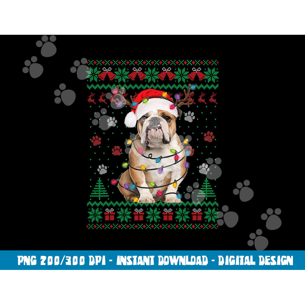 English Bulldog Christmas Lights Santa Dog Lover Ugly Sweate png, sublimation copy.jpg