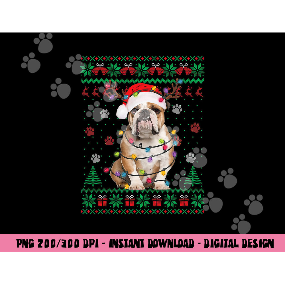 English Bulldog Christmas Lights Santa Dog Lover Ugly Sweate png, sublimation copy.jpg