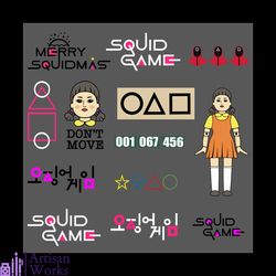 squid game bundle svg, squid game bundle svg , squid game clipart,squid game designs, squid game cut files