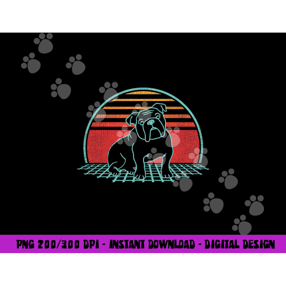 English Bulldog Retro Dog Lover Vintage 80s Style png, sublimation copy.jpg