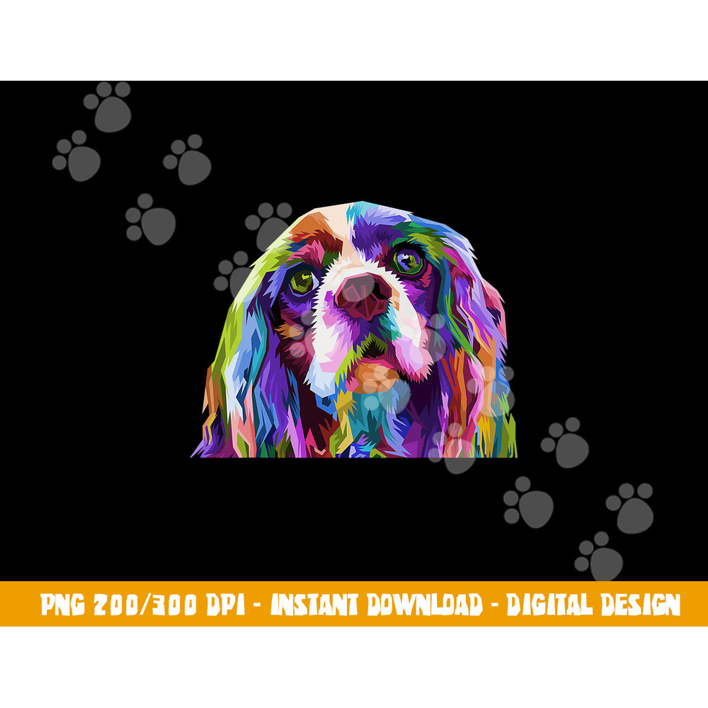 English Cocker Spaniel Pop Art Portrait Dog Owner  png, sublimation copy.jpg