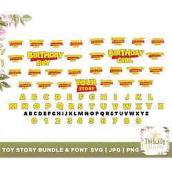 toy story font, toy story font svg, toy story bundle, birthday boy, birthday girl,toy story birthday svg,toy story svg,t
