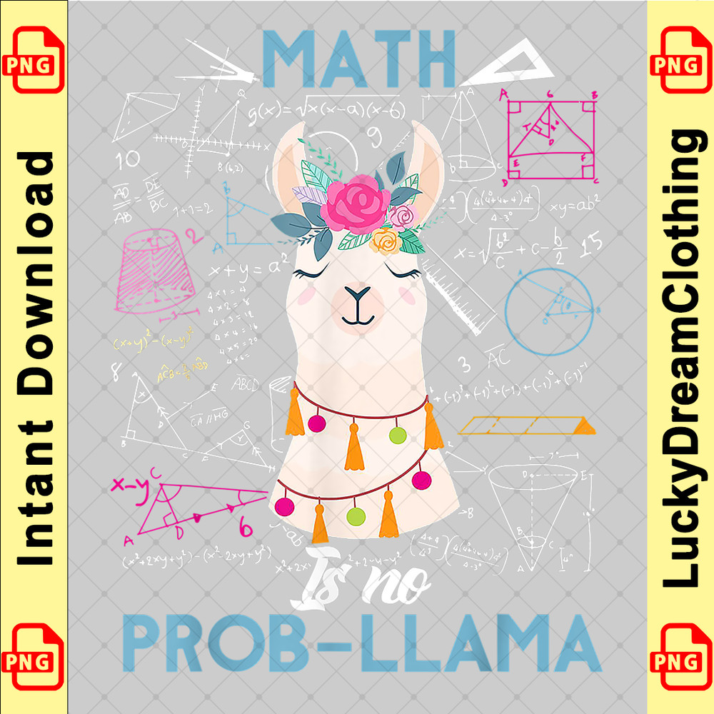 Funny Math Is No Prob Llama Back To School Gift copy.png