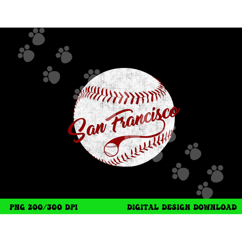 Baseball San Francisco Vintage Giant Ball, National Pastime png, sublimation copy.jpg