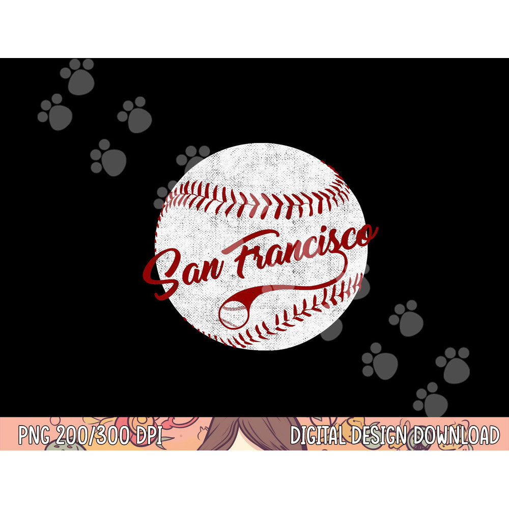 Baseball San Francisco Vintage Giant Ball, National Pastime png, sublimation copy.jpg