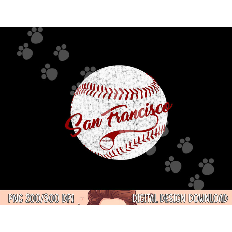 Baseball San Francisco Vintage Giant Ball, National Pastime png, sublimation copy.jpg