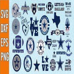 Bundle 27 Files Dallas Cowboys Football team Svg, Dallas Cowboys Svg, NFL Teams svg, NFL Svg, Png, Dxf, Eps, Instant Dow