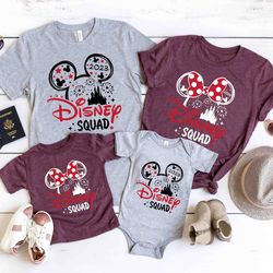 disney squad 2023 mickey minnie t-shirt, disney squad shirt, disney family vacation shirt, disney 2023 trip, disney grou