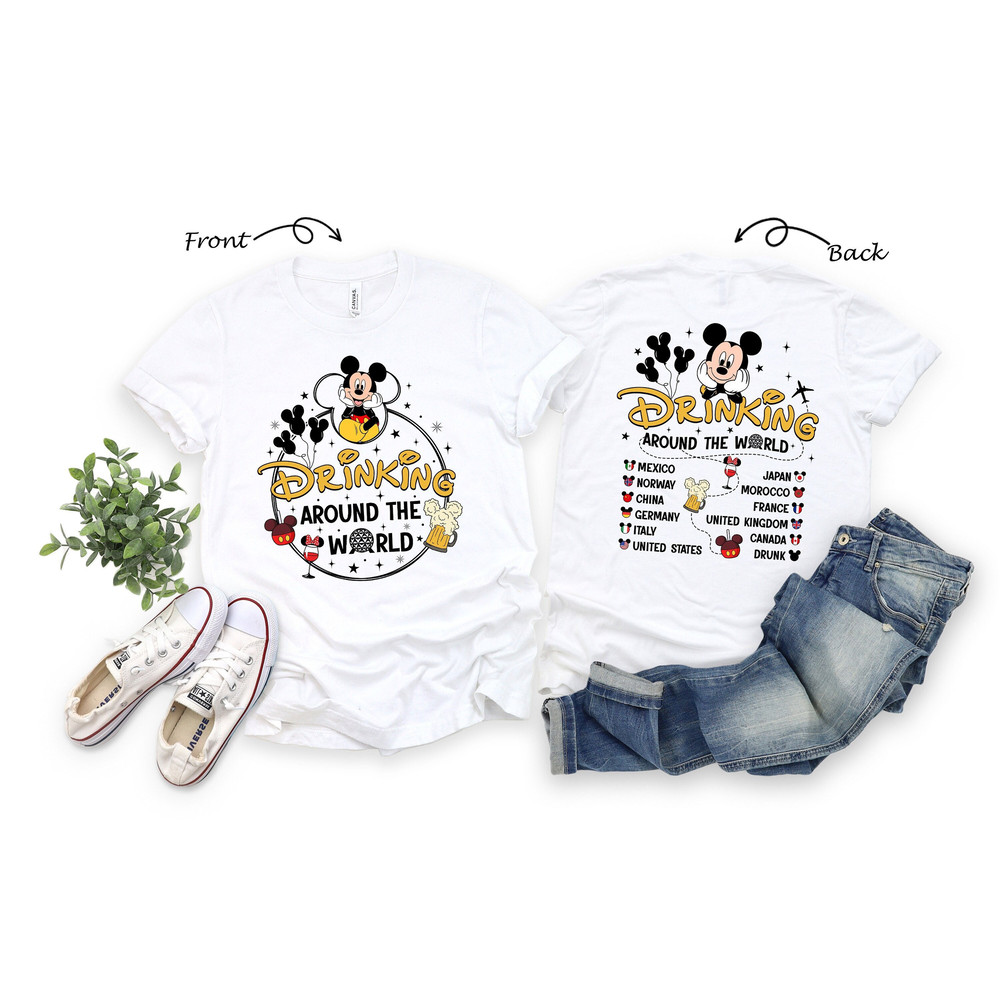 Drinking Around The World Shirt, Disney Drinking Shirt, Epcot Shirt, Disney Vacation Shirt, Disney Matching Shirt, Disney Trip Shirt - 1.jpg