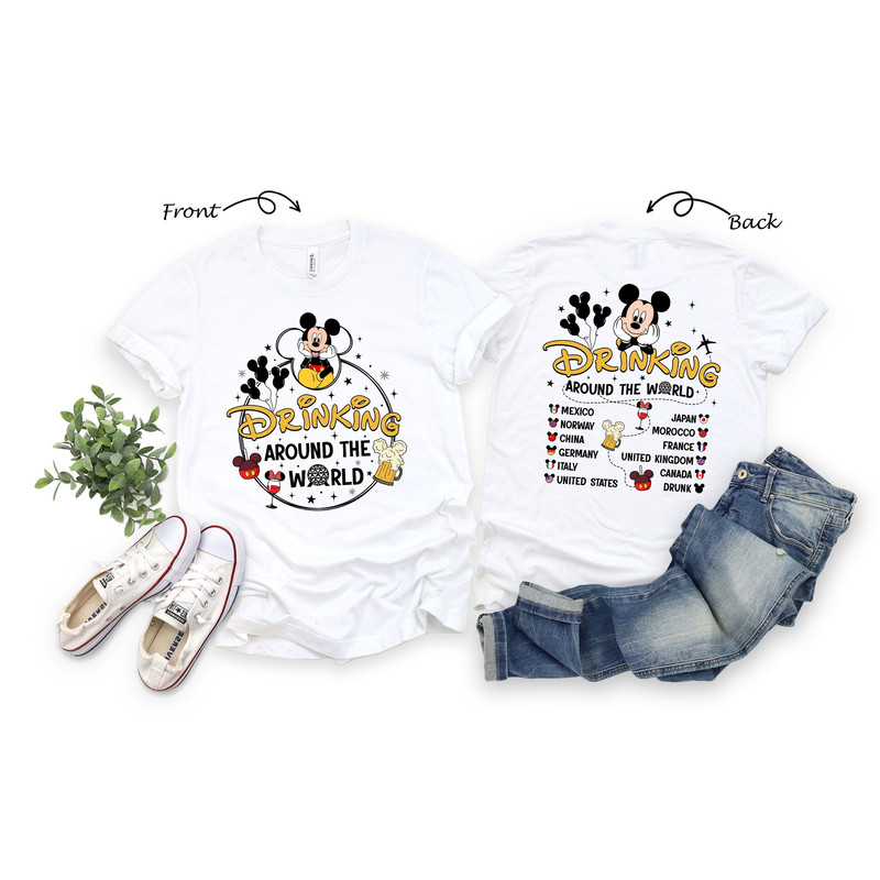 Drinking Around The World Shirt, Disney Drinking Shirt, Epcot Shirt, Disney Vacation Shirt, Disney Matching Shirt, Disney Trip Shirt - 1.jpg