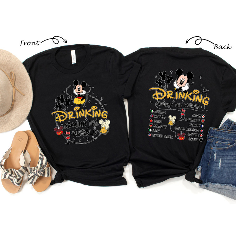 Drinking Around The World Shirt, Disney Drinking Shirt, Epcot Shirt, Disney Vacation Shirt, Disney Matching Shirt, Disney Trip Shirt - 2.jpg