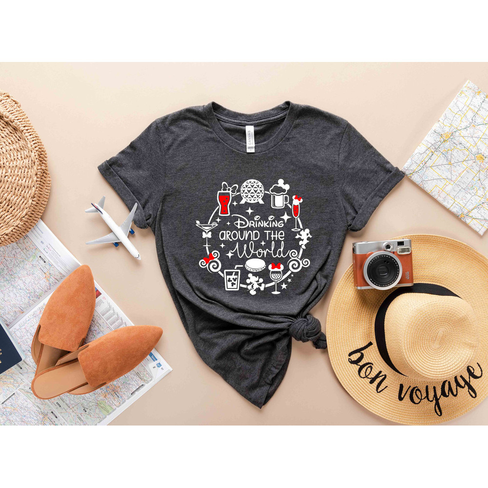 Drinking Around The World Disney T-shirt, Funny Disney Shirt, Disney Family Shirt, Disney Family Shirt, Disney Couple Shirt, Disney Shirt - 3.jpg