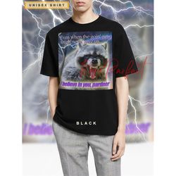 even when the goin gets t-shirt - opposum meme, raccoon eating trash, cute trash panda shirt, funny trash raccoon, rock