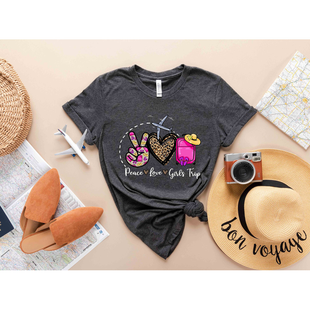Peace Love Girls Trip T-shirt, Girls Trip 2023, Best Friends Shirt, Girls Vacation Shirts, Girls Best Trip Forever tee,Shirt For Womens Trip - 2.jpg