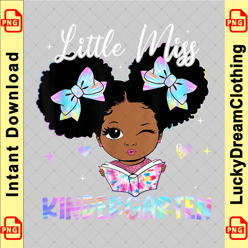 Little Miss Kindergarten Back To School Shirts Black Girls copy.png