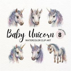 baby unicorn clipart | unicorn png | nursery wall art | kawaii clipart | magical fantasy | mystical clipart | unicorn de