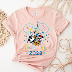 custom disney trip 2023 shirt, disney mickey minnie shirt, disn