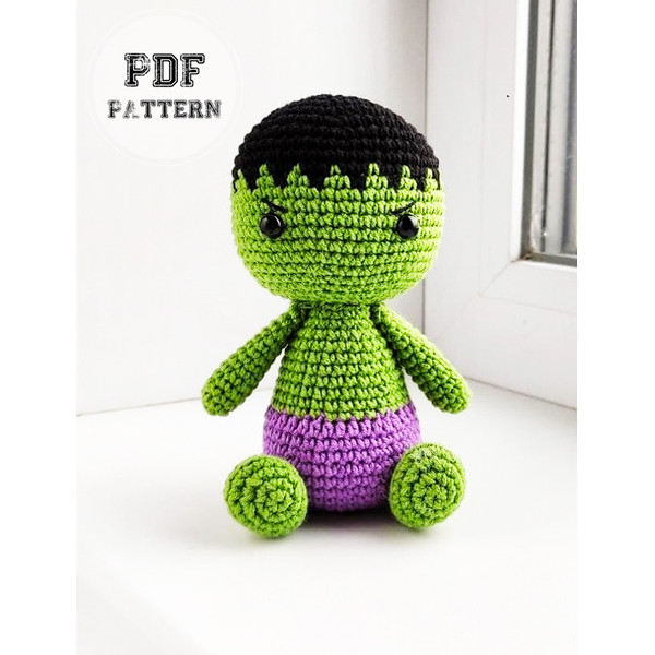 Baby Hulk Crochet PDF Amigurumi Pattern | Inspire Uplift baby-hulk-crochet-pdf-amigurumi-pattern-inspire-uplift