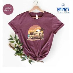 retro camper shirt, caravan t-shirt camp vibes shirt, camping t-shirt, nature lover shirt, camp lover shirt, summer cam