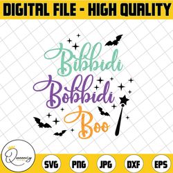 bibbidi bobbidi boo svg, disney halloween svg, cut files, silhouette, witch hocus pocus svg, mickey mouse halloween svg