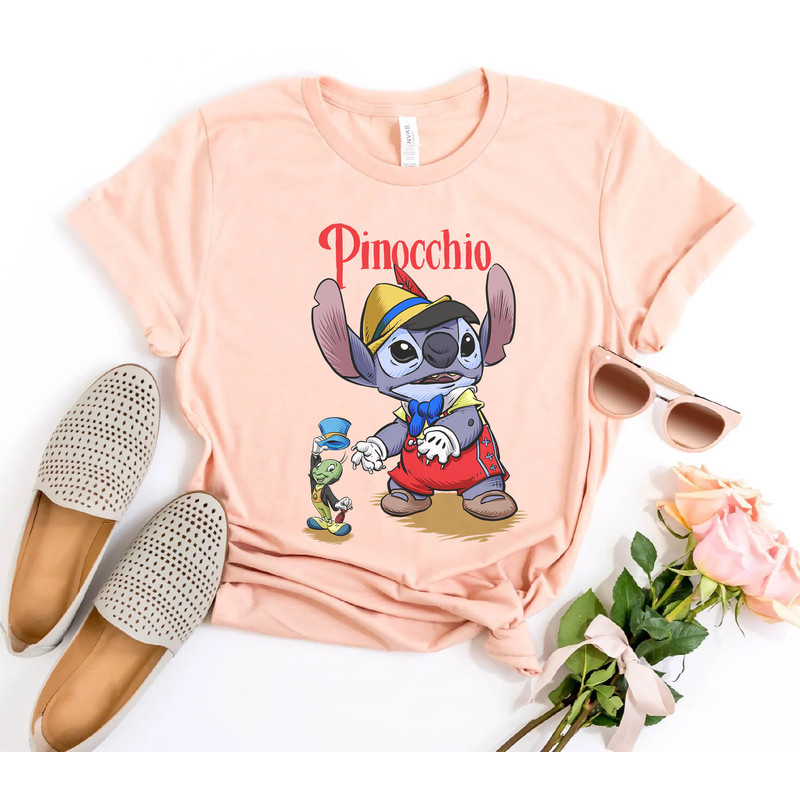 Disney Stitch Balloon Shirt, Pinocchio Stitch, Disney Shirt, Disneyland Shirt, Disney Vacation Shirt, Funny Stitch Shirt, Disney Snack Shirt - 2.jpg