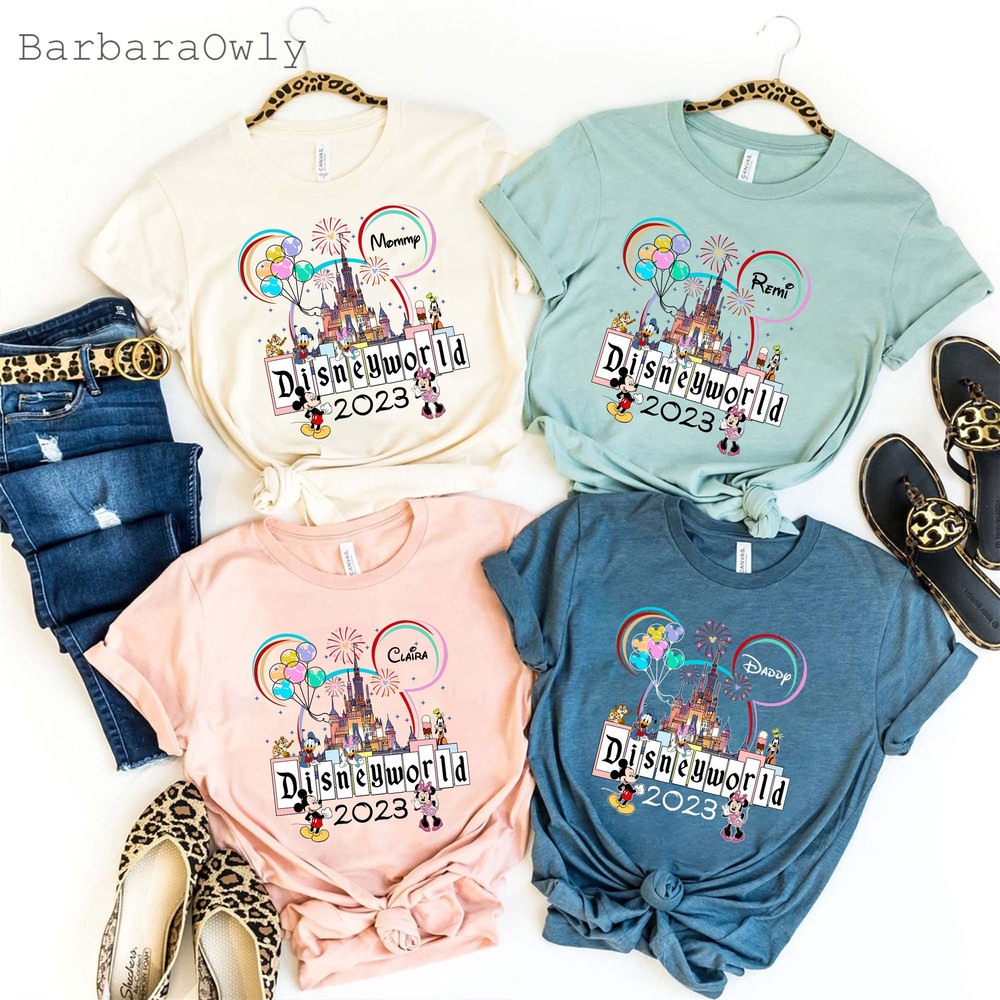 Disneyworld Custom Shirts, Disney Trip 2023, Disney Family Shirts With Custom Names, Disney Kids' Shirts, Disney Family Matching Shirt - 1.jpg